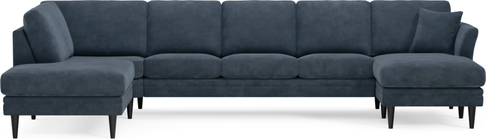 Eden - 3-sits soffa med divan vänster och schäslong höger - Blå
