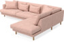 Harper - 3-sits soffa med divan höger - Rosa