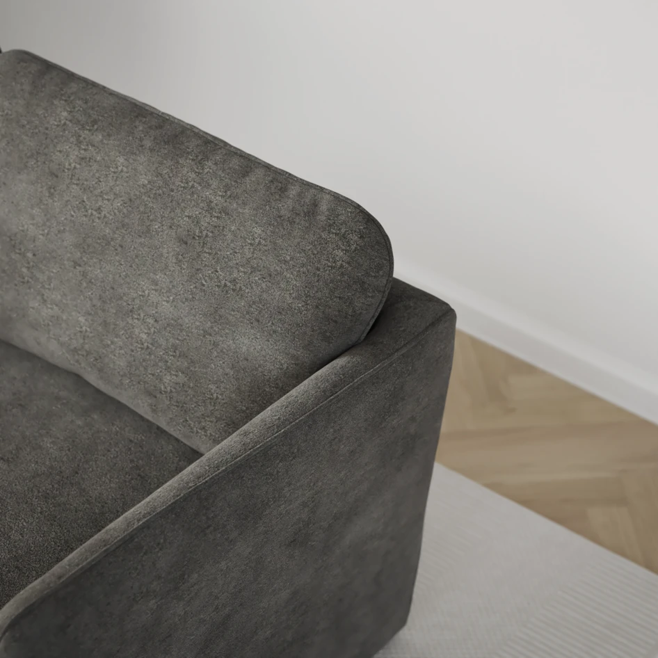 Öland - Bäddsoffa 3-sits, längsbäddad - Grå