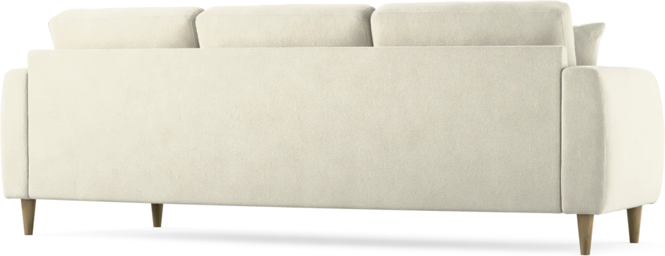 Eden - 3-sits soffa svängd - Vit