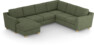 Friday - Hörnsoffa, 3+2-sits med schäslong vänster - Grön