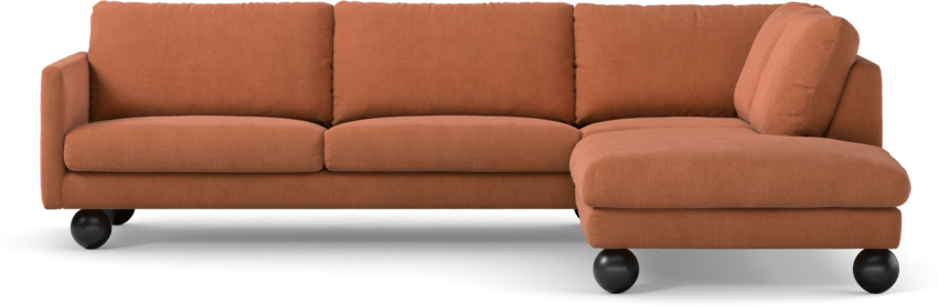 Madison Lux - 3-sits soffa med divan höger - Orange