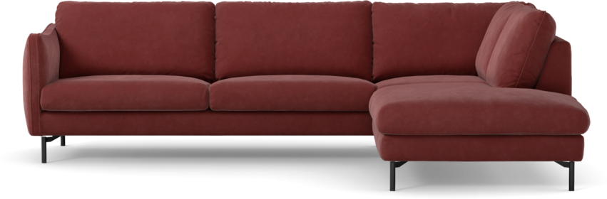 Madison Lux - 3-sits soffa med divan höger - Rosa