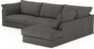 Cherrie Klädsel -  3-sits soffa med divan höger - Grå