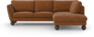 Madison - 2-sits soffa med divan höger - Orange
