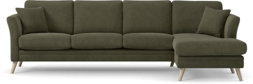 Eden - 3-sits soffa med schäslong - Grön