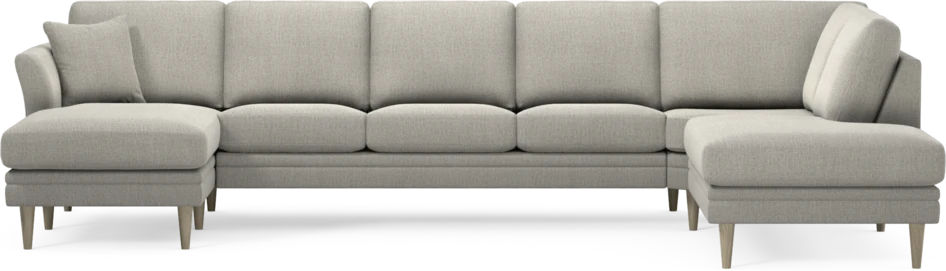 Eden - 3-sits soffa med schäslong vänster och divan höger - Grå