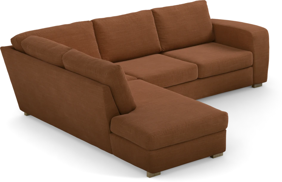 Friday - 2,5-sits soffa med divan vänster - Orange