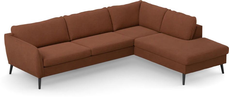 County - 2,5-sits soffa med divan höger - Orange