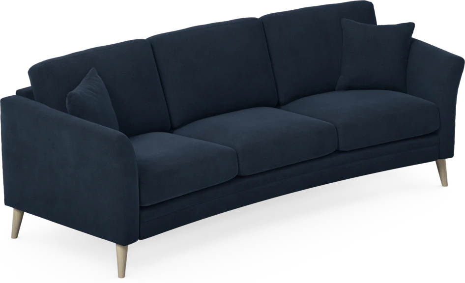 Eden - 3-sits soffa svängd - Blå