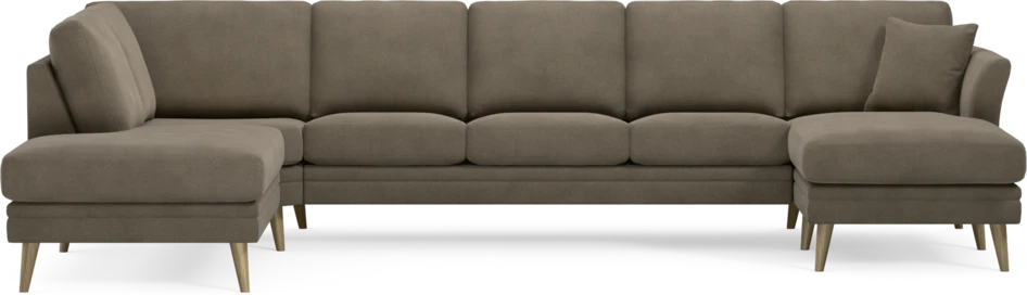 Eden - 3-sits soffa med divan vänster och schäslong höger - Beige