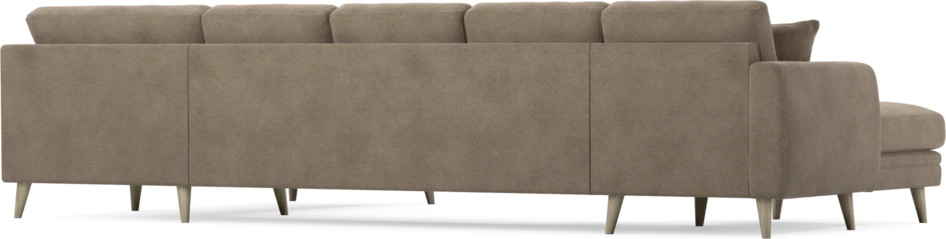 Eden - 3-sits soffa med schäslong vänster och divan höger - Brun