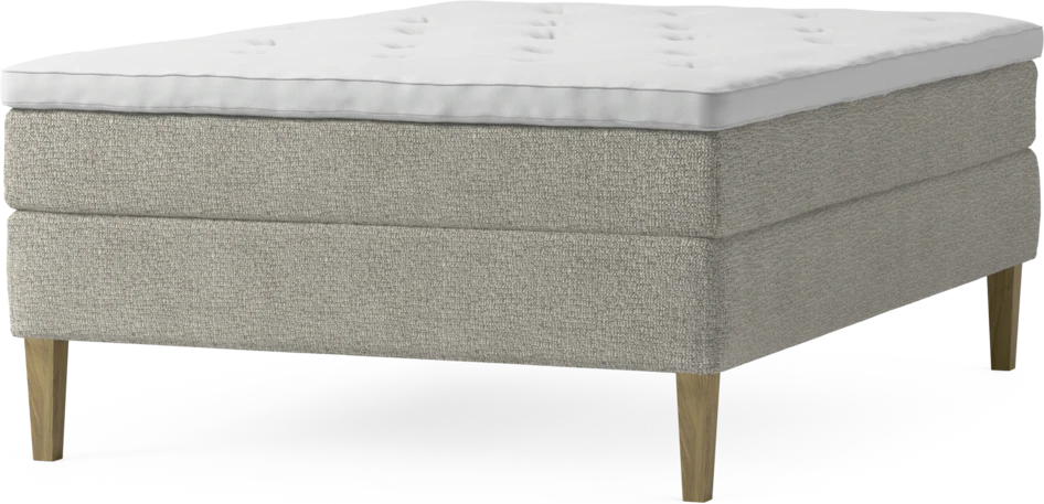 Delux Sense - Kontinentalsäng, enkelsäng 140 cm med bäddmadrass och sängben