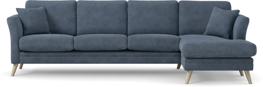 Eden - 3-sits soffa med schäslong - Blå