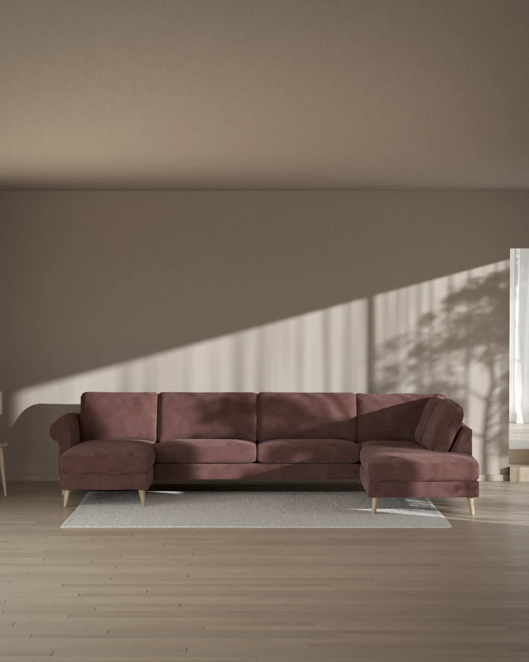Bridge - 3-sits soffa med schäslong vänster och divan höger - inspiration