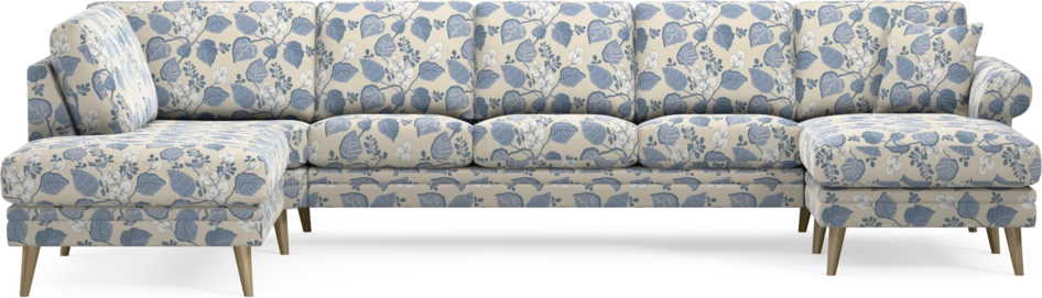 Eden - 3-sits soffa med divan vänster och schäslong höger - Flerfärgad