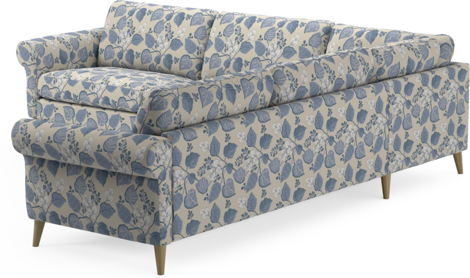 Bridge - Hörnsoffa, 3+3-sits - Blå