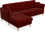 Eden - 2,5-sits soffa med schäslong - Röd