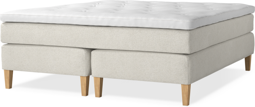 Delux Sense - Kontinentalsäng, dubbelsäng med bäddmadrass - Beige