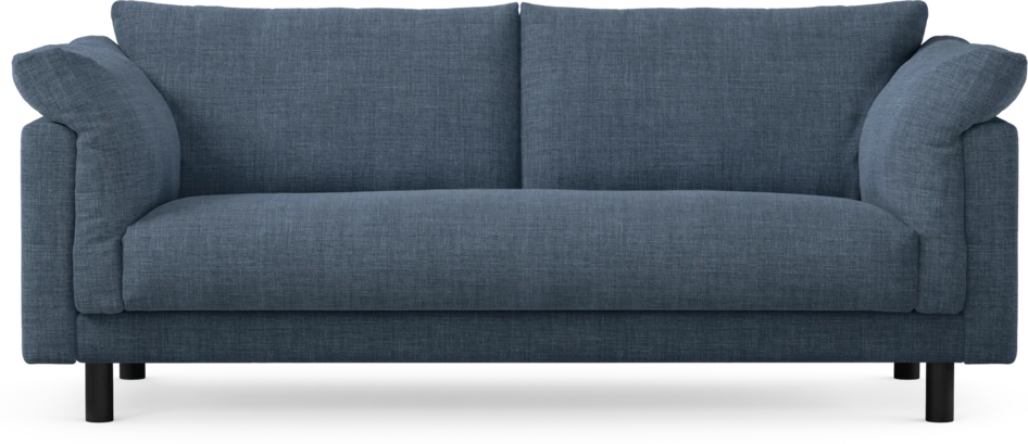 Cherrie - 2,5-sits soffa, hel dyna, fast klädsel - Blå