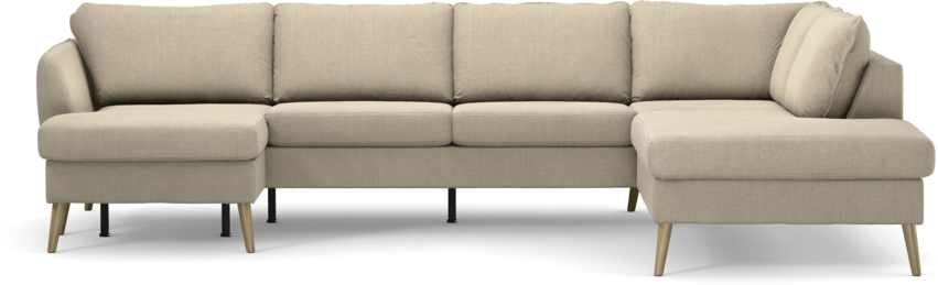 County - 3-sits soffa med schäslong vänster och divan höger - Beige