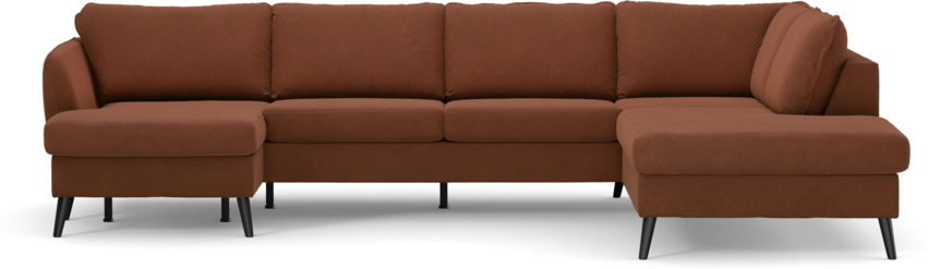 County - 3-sits soffa med schäslong vänster och divan höger - Orange