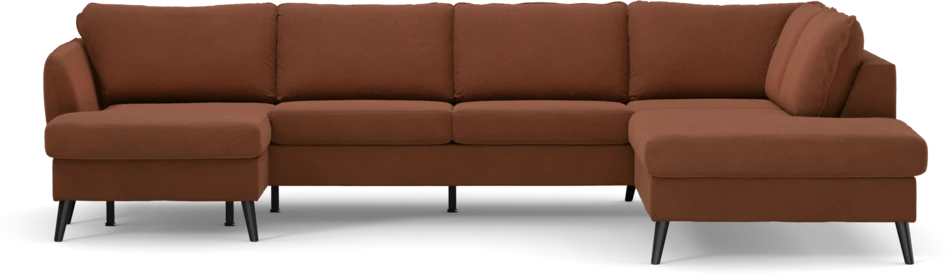 County - 3-sits soffa med schäslong vänster och divan höger - Orange