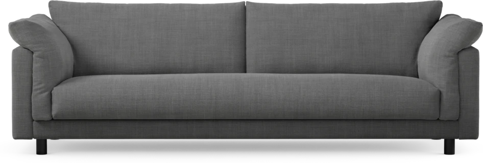 Cherrie - 4-sits soffa, hel dyna, fast klädsel - Grå
