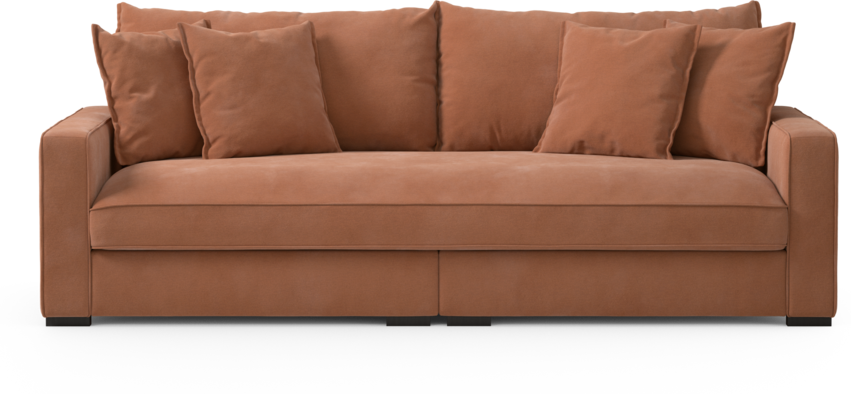 Rossi - 3-sits soffa, hel dyna - Orange