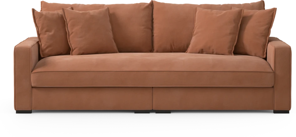 Rossi - 3-sits soffa, hel dyna - Orange
