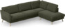Bridge - 3-sits soffa med divan höger - Grön