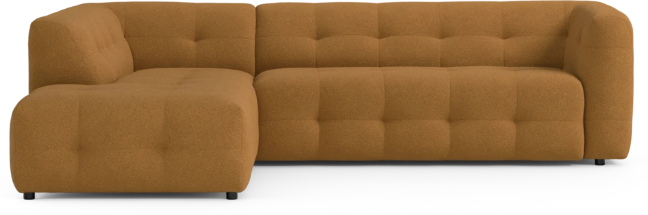 Bella - 3-sits soffa med divan vänster - Gul