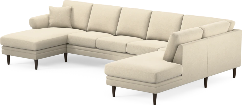 Eden - 3-sits soffa med schäslong vänster och divan höger - Beige