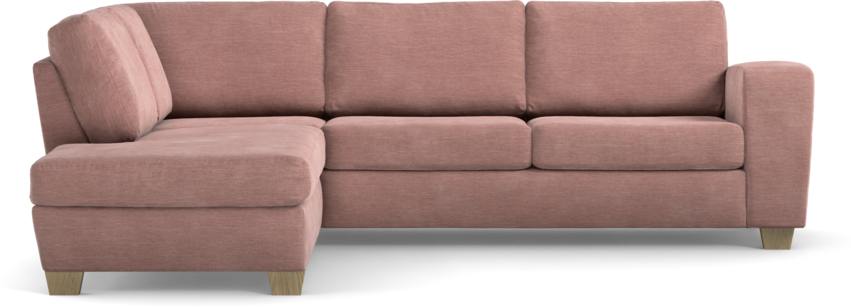 Friday - 2,5-sits soffa med divan vänster - Rosa