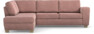 Friday - 2,5-sits soffa med divan vänster - Rosa
