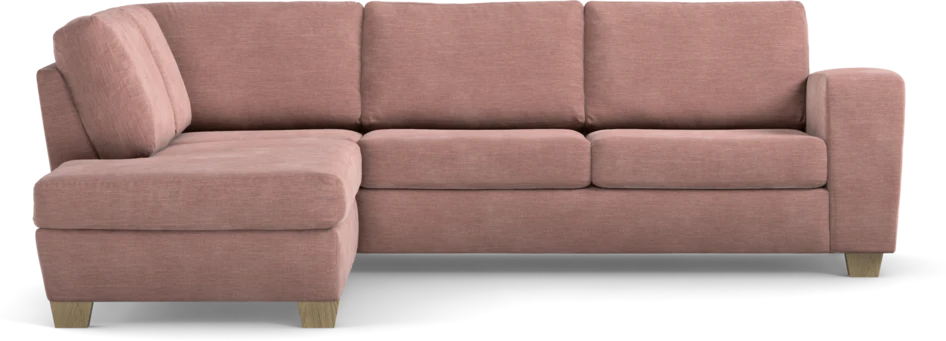 Friday - 2,5-sits soffa med divan vänster - Rosa