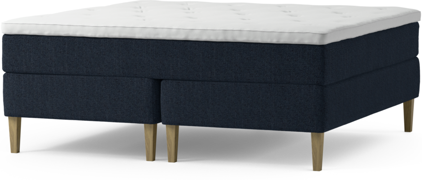 Delux Exclusive - Kontinentalsäng, dubbelsäng med bäddmadrass och sängben