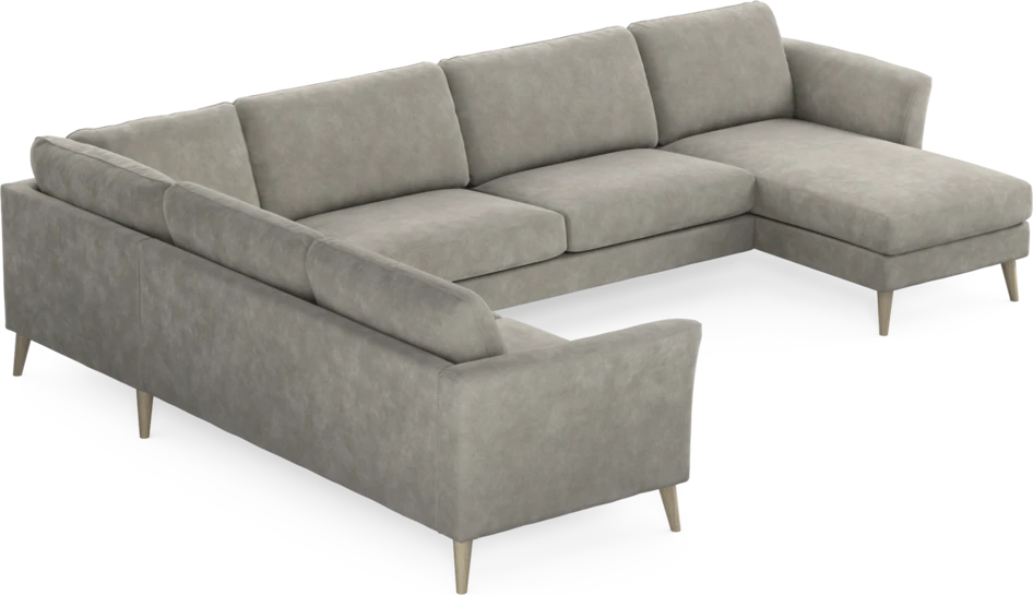 Bridge - Hörnsoffa, 2+3-sits med schäslong höger - Grå