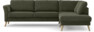 Bridge - 3-sits soffa med divan höger - Grön