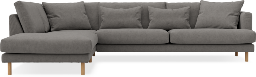 Harper - 3-sits soffa med divan vänster - Grå