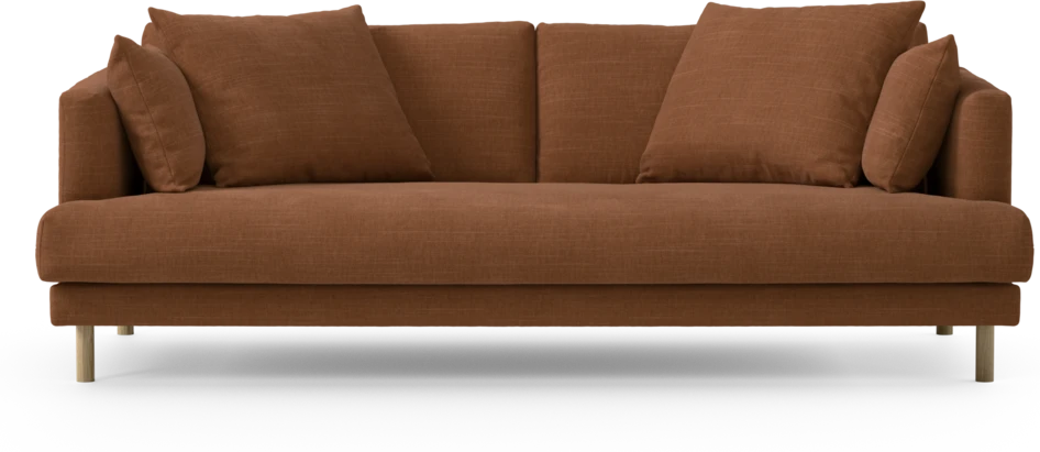 Harper - 3-sits soffa, hel dyna - Orange