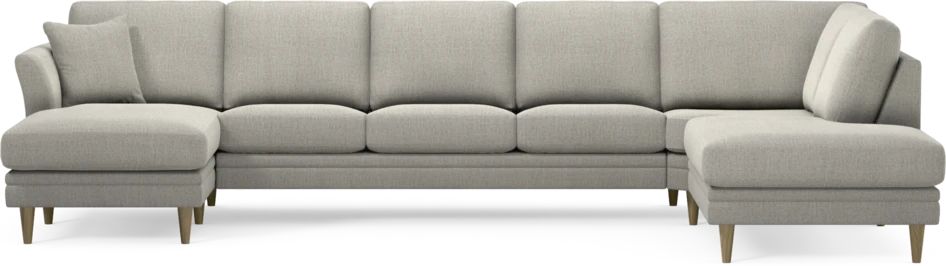 Eden - 3-sits soffa med schäslong vänster och divan höger - Grå