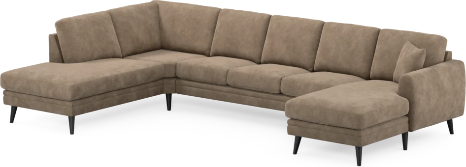 Eden - 3-sits soffa med divan vänster och schäslong höger - Beige