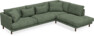 Harper - 3-sits soffa med divan höger - Grön