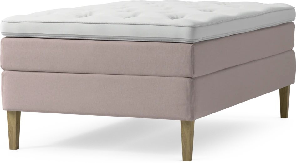 Delux Sense - Kontinentalsäng, enkelsäng 120 cm med bäddmadrass och sängben