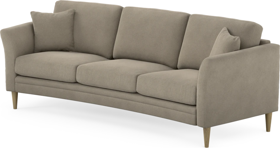 Eden - 3-sits soffa svängd - Beige