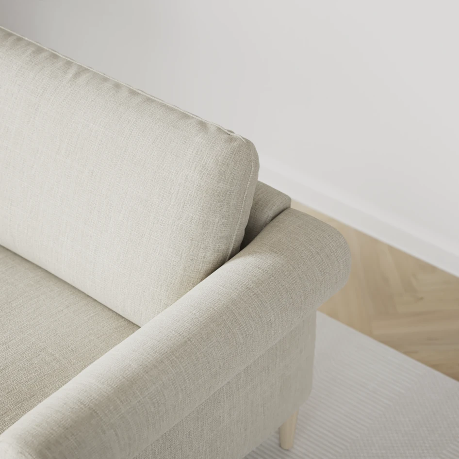 Bridge - 3-sits soffa svängd - Beige