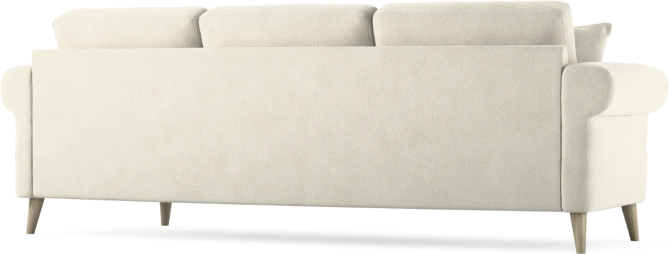 Eden - 3-sits soffa svängd - Vit