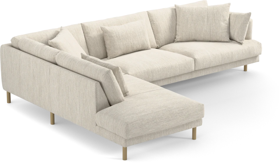 Harper - 3-sits soffa med divan vänster - Vit