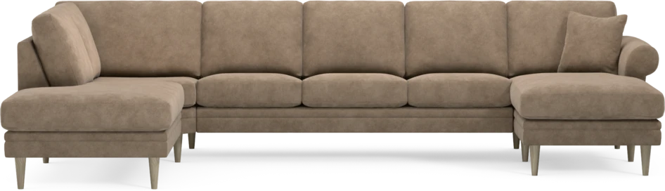 Eden - 3-sits soffa med divan vänster och schäslong höger - Beige